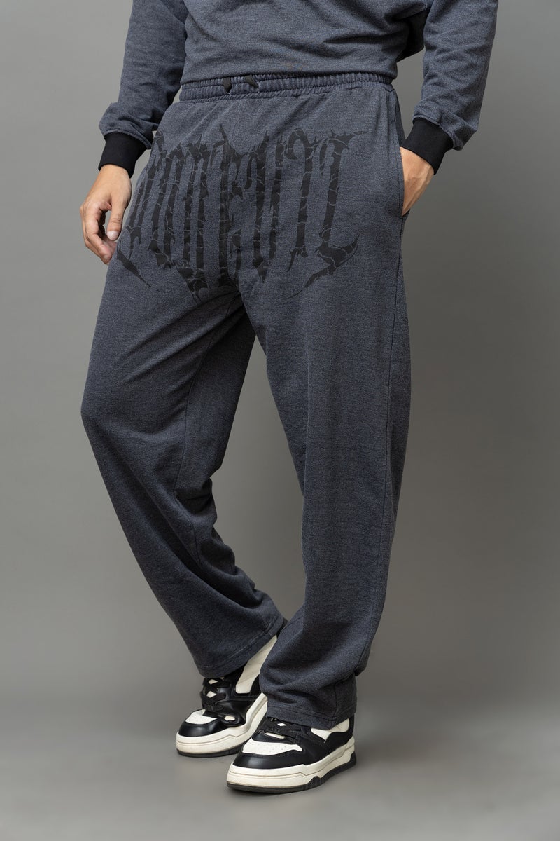 Go Devil Printed Grey Joggers For Men - Image 2